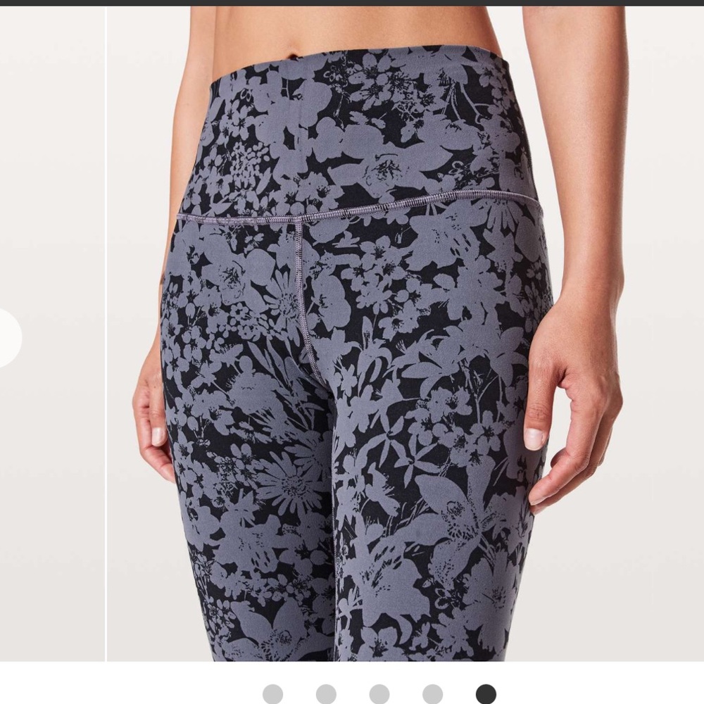 Lululemon Align Efflorescent Nebula Black Print Leggings 25” Sz 2